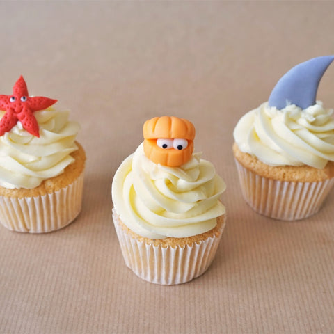 Fondant "under the sea" cupcake toppers