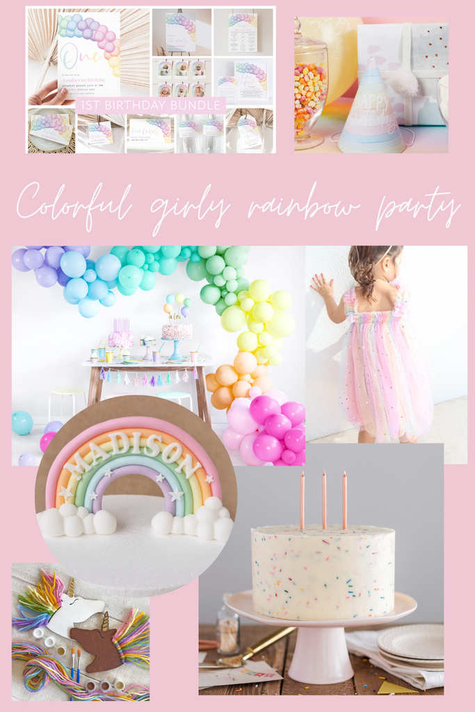 A Colorful Delight - Inspiration for a Girly Rainbow Themed Party