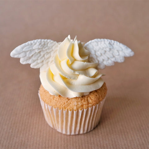Fondant wings cupcake toppers
