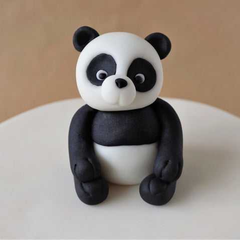 Fondant panda cake topper