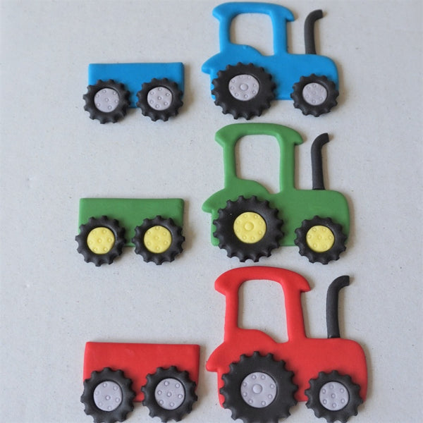 Fondant tractor cake topper