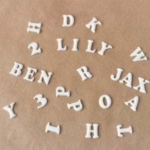 Fondant letters and numbers