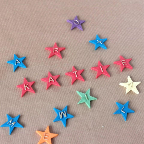 Fondant star letters and numbers